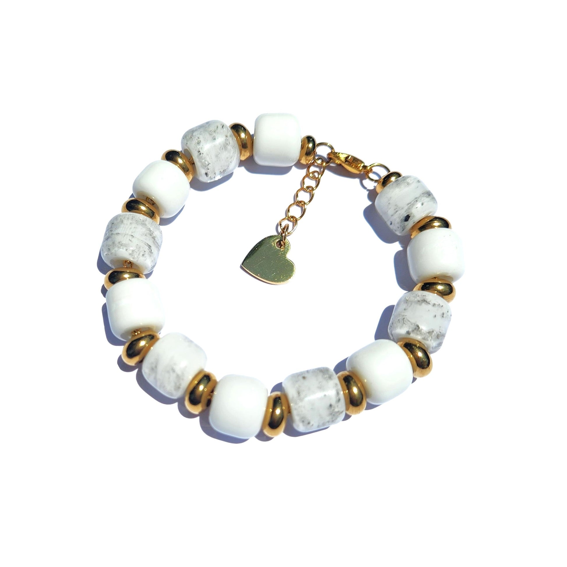 Eternal Cremation Ashes Beaded Bracelet - White