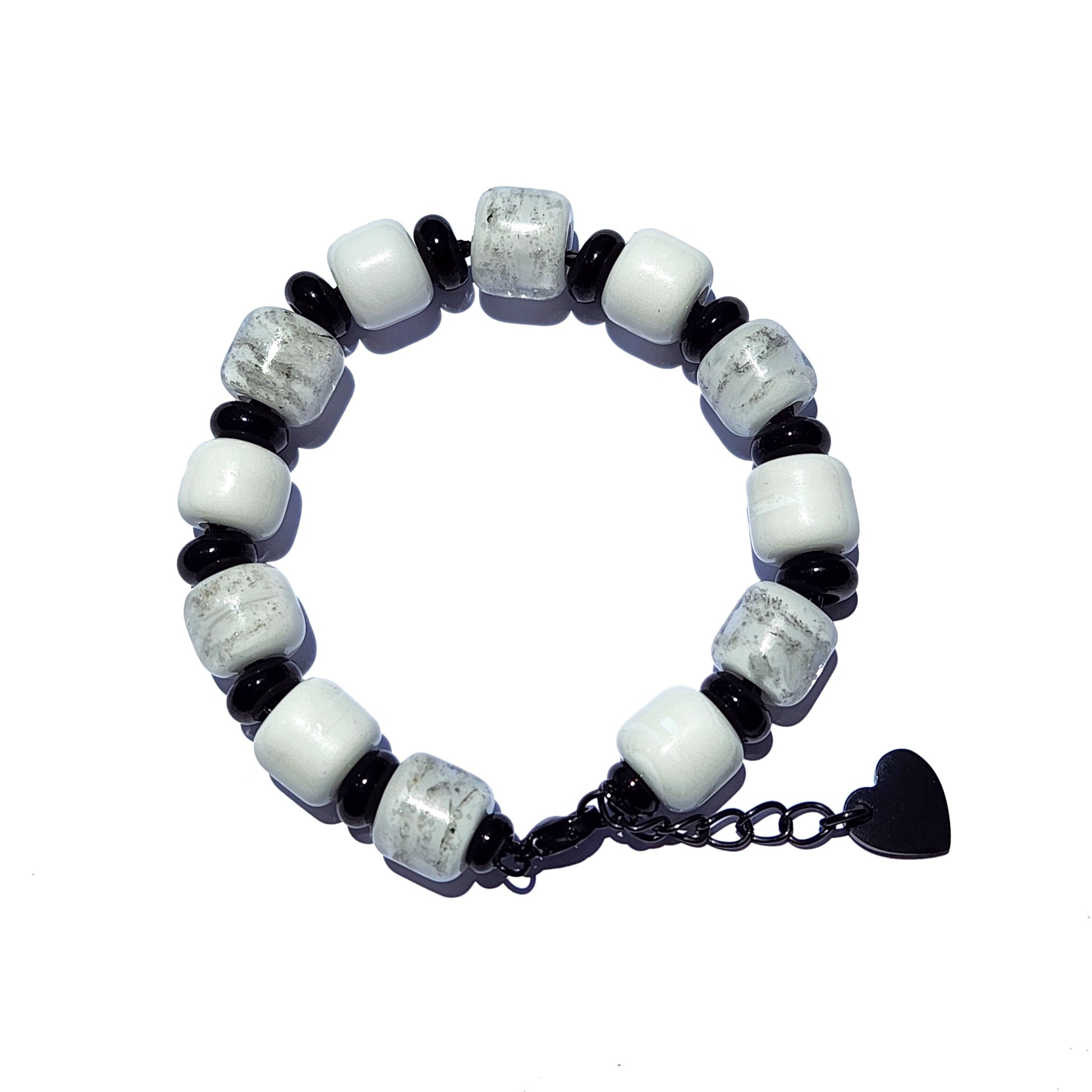 Eternal Cremation Ashes Beaded Bracelet - White