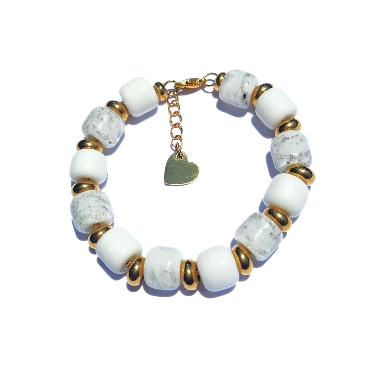 Eternal Cremation Ashes Beaded Bracelet - White