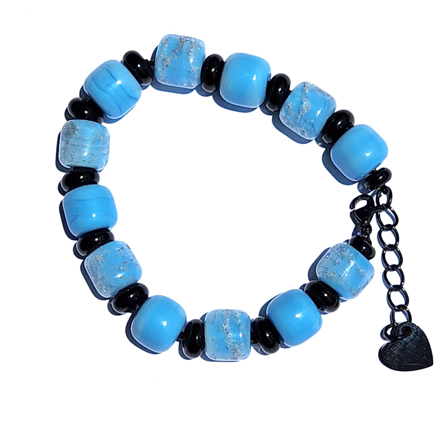 Eternal Cremation Bracelet With 6 Ash Beads - Sky Blue