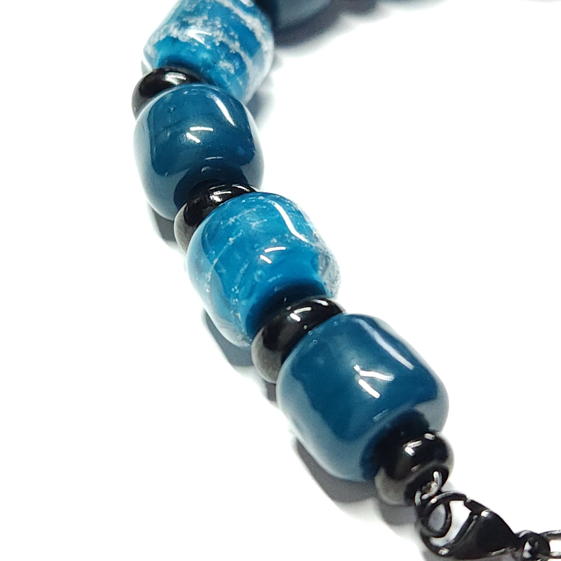 Eternal Cremation Bracelet With 6 Ash Beads - Ocean Blue