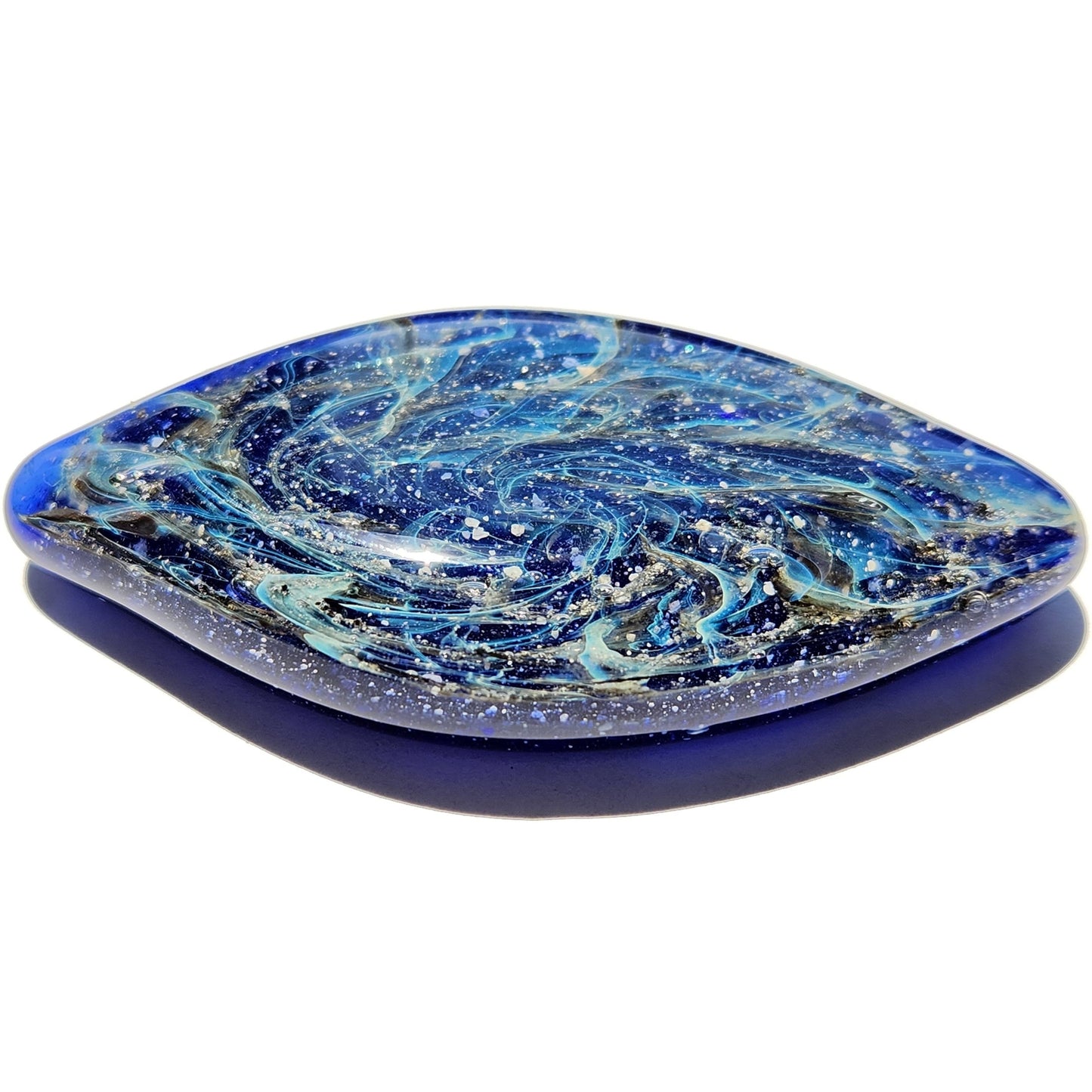 Galaxy Cremation Touchstone-Cremation Stones-DragonFire Glass-Turquoise-DragonFire Glass Cremation Jewelry