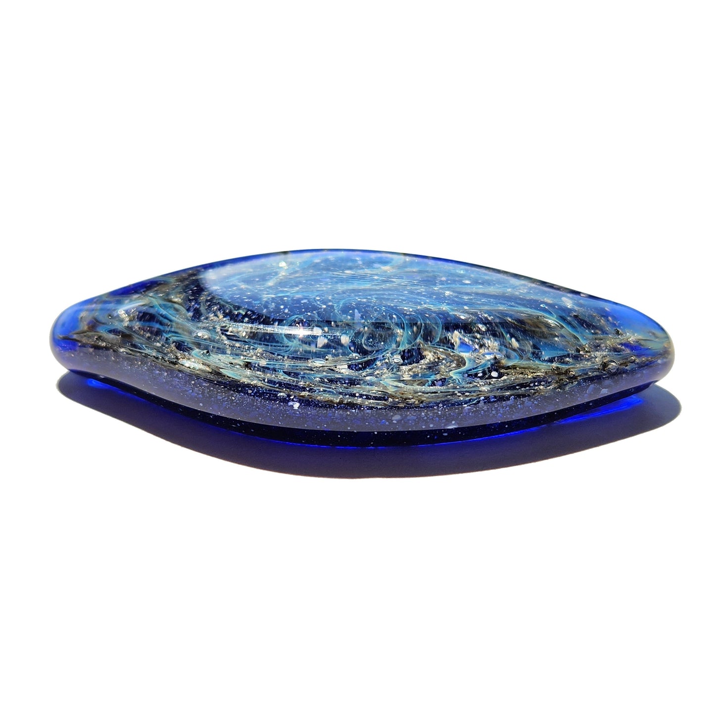 Galaxy Cremation Touchstone-Cremation Stones-DragonFire Glass-Turquoise-DragonFire Glass Cremation Jewelry