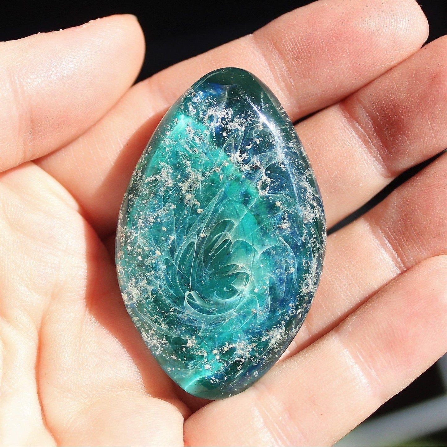 Galaxy Stone - Glass Cremation Touchstone