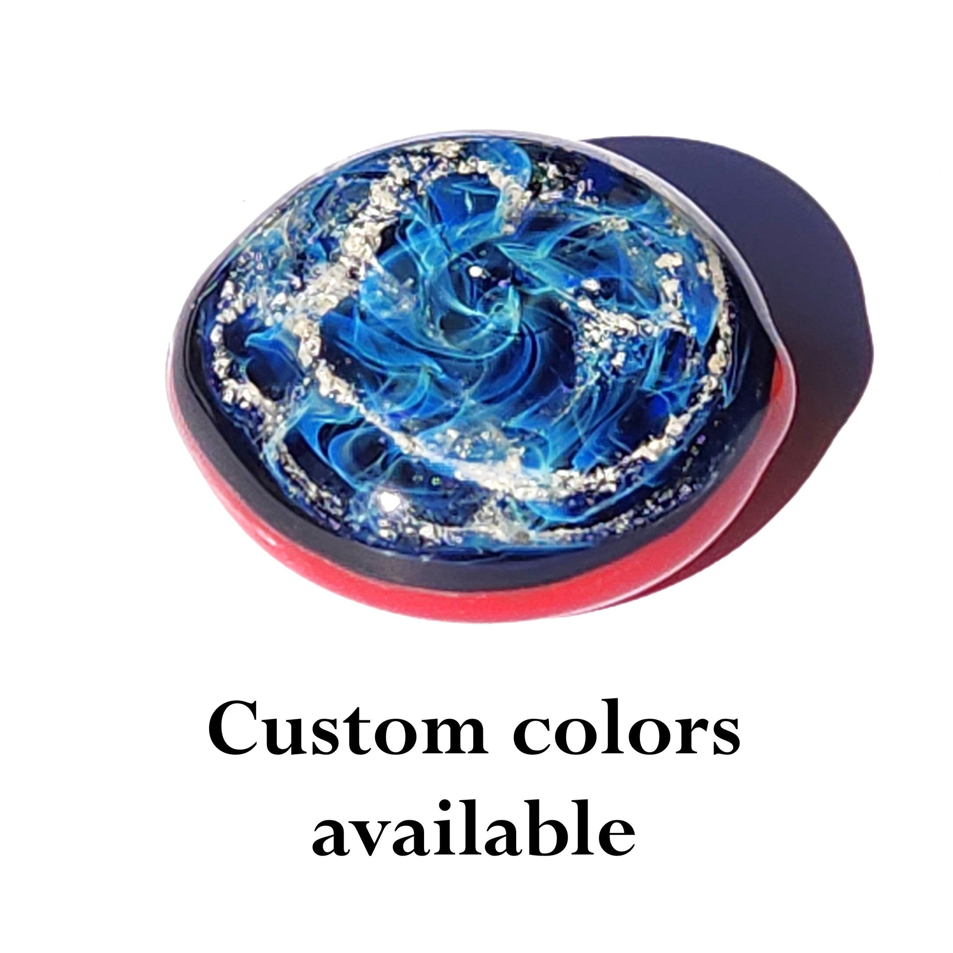 Galaxy Memorial Touchstones | Unique Glass Keepsakes with Ashes-Cremation Stones-DragonFire Glass-Royal Blue-DragonFire Glass Cremation Jewelry