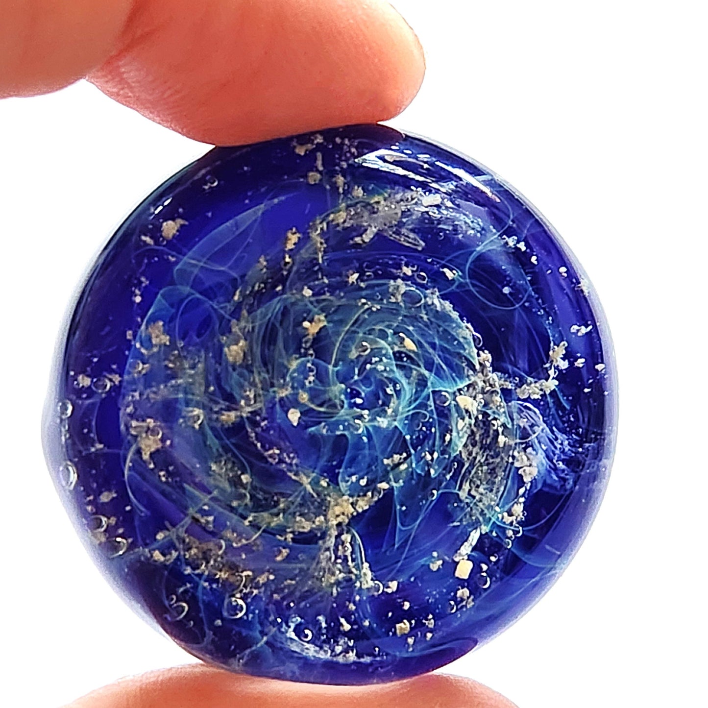 Galaxy Memorial Touchstones | Unique Glass Keepsakes with Ashes-Cremation Stones-DragonFire Glass-Royal Blue-DragonFire Glass Cremation Jewelry