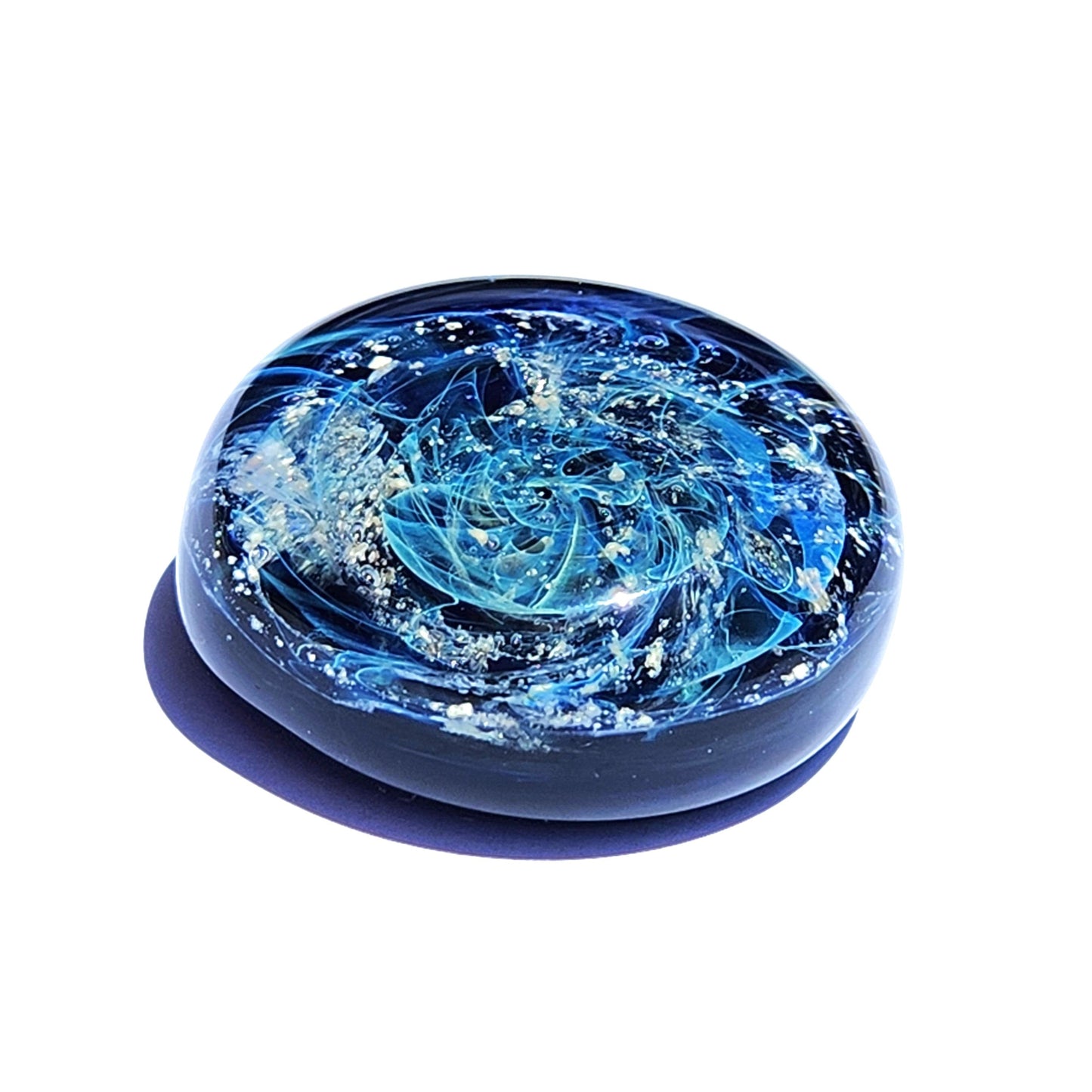 Galaxy Memorial Touchstones | Unique Glass Keepsakes with Ashes-Cremation Stones-DragonFire Glass-Royal Blue-DragonFire Glass Cremation Jewelry