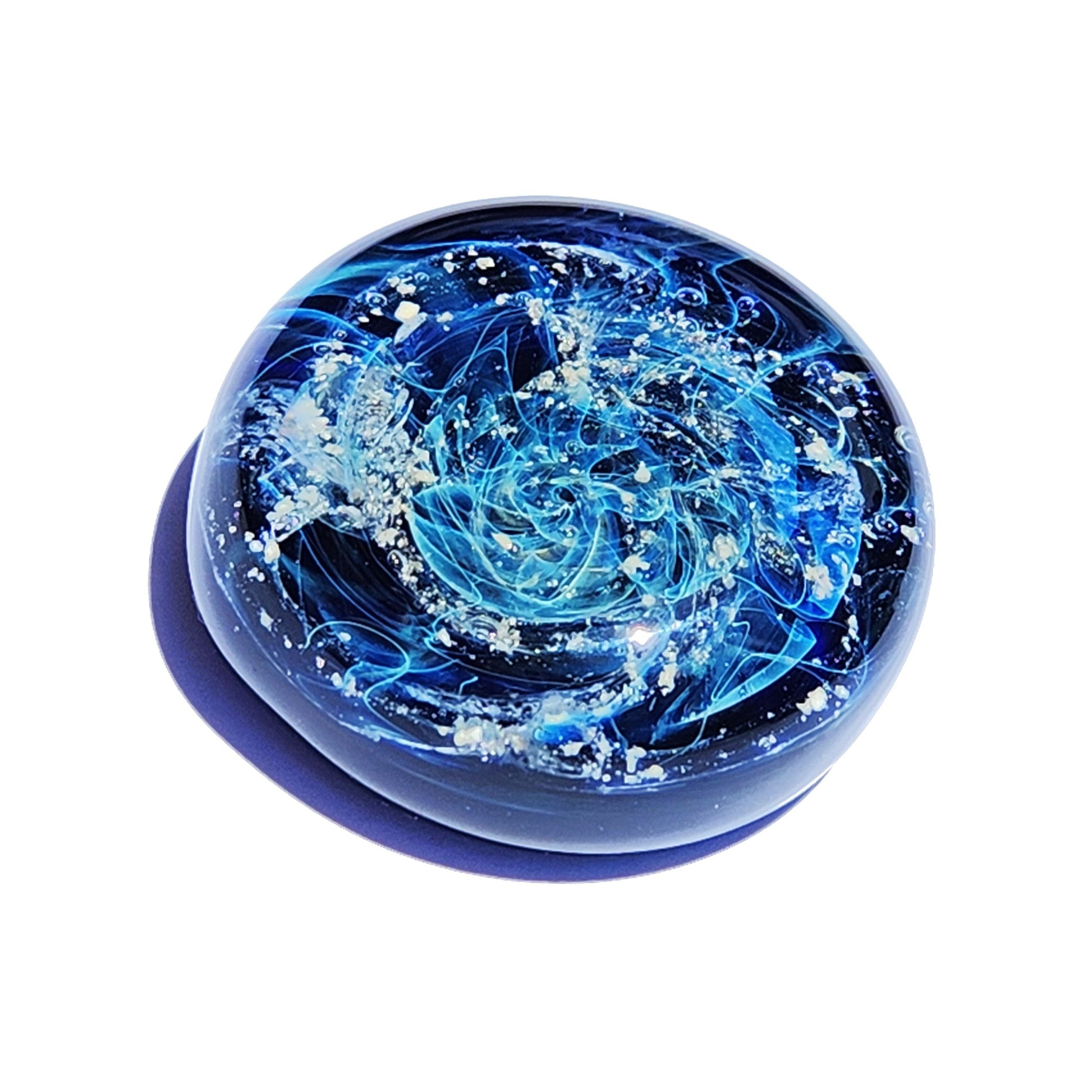 Galaxy Memorial Touchstones | Unique Glass Keepsakes with Ashes-Cremation Stones-DragonFire Glass-Royal Blue-DragonFire Glass Cremation Jewelry