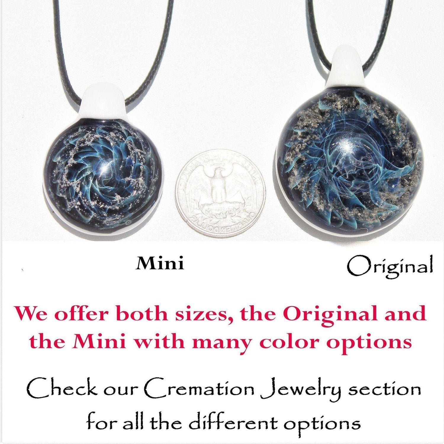 Glass Cremation Jewelry - Galaxy - Original