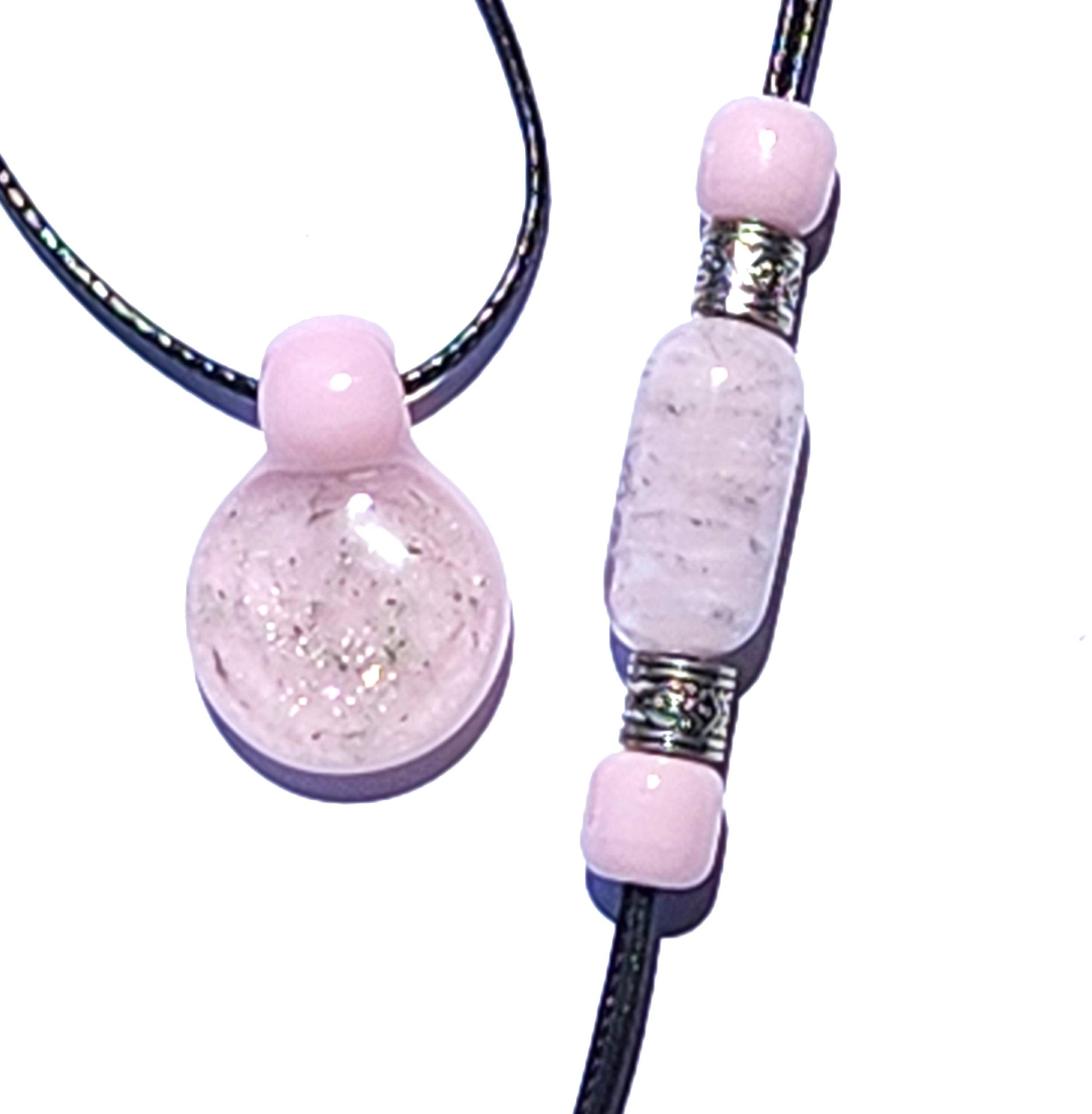 Handmade Memorial Jewelry - Cremation Pendant & Bracelet Set-Cremation Sets-DragonFire Glass-DragonFire Glass Cremation Jewelry