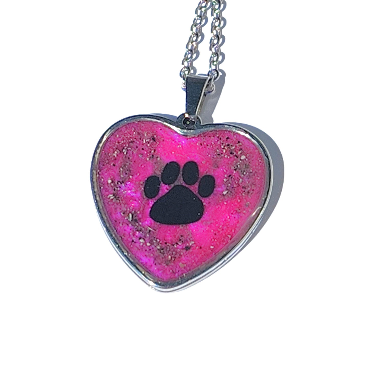 The Paw Print cremation pendant-Cremation Pendant-DragonFire Glass-DragonFire Glass Cremation Jewelry