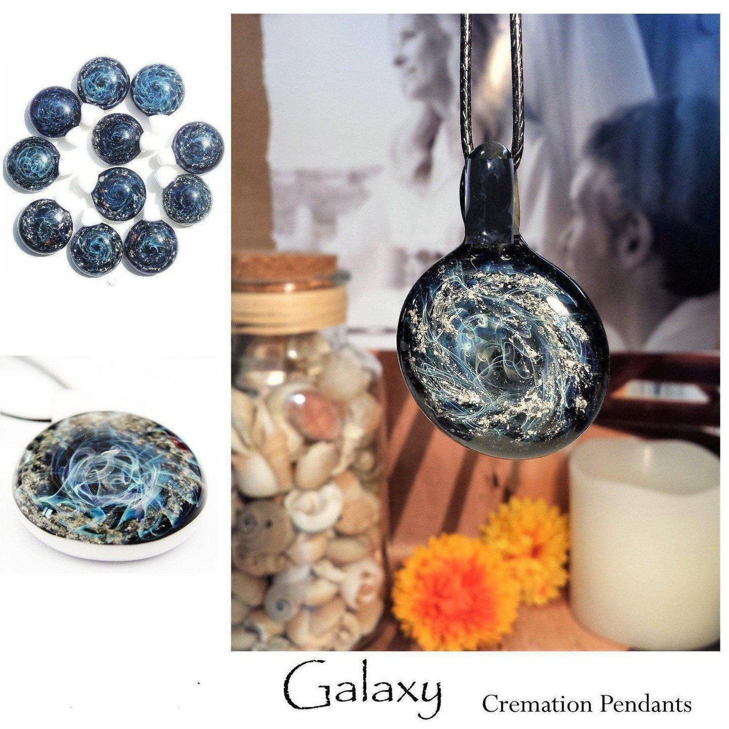 Glass Cremation Jewelry - Galaxy - Original